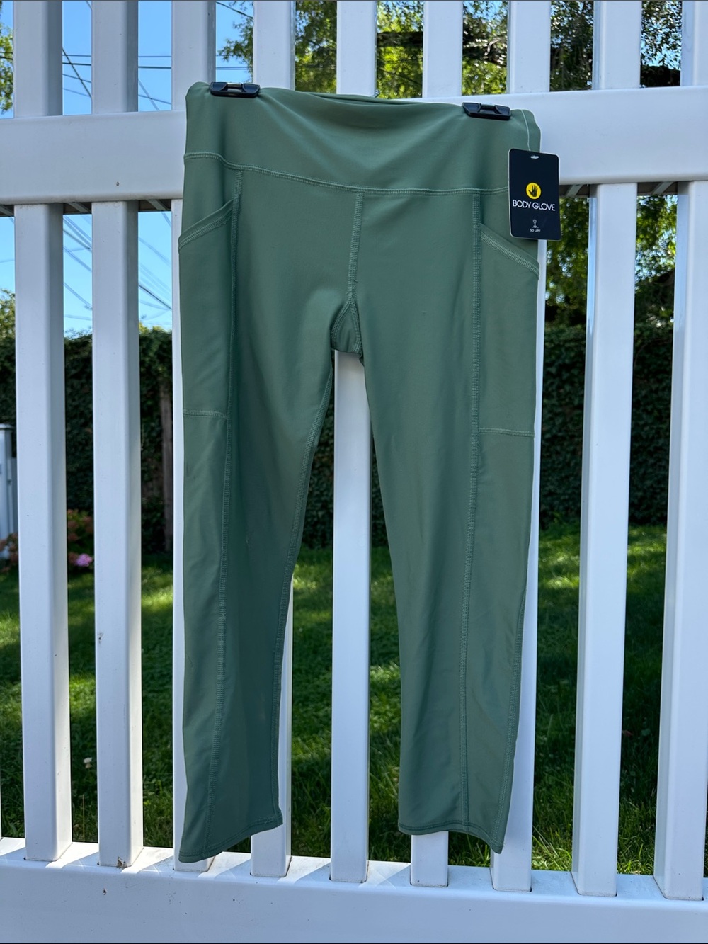 Body Glove Women’s Olive Green High-Waist Performance Leggings